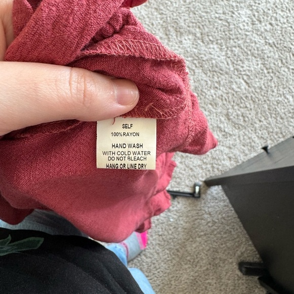 In the Beginning - Burgandy/Red dress with front bottoms and side zipper - Picture 7 of 8